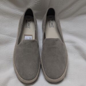 Toms Gray Suede Espadrilles for Women